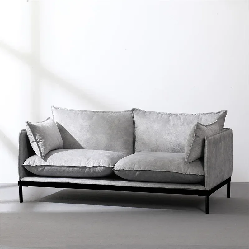 Apartment Fabric Sofa Small Apartment Bedroom Double Nordic Modern Simple Rental Room Clothing Store Living Room Small Sofa