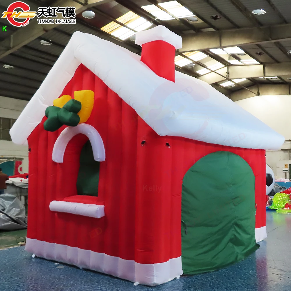 Fast Shipping 3x3m Optional Inflatable Christmas House Come with Air Blower Christmas House Inflatable Santa's Grotto Toys