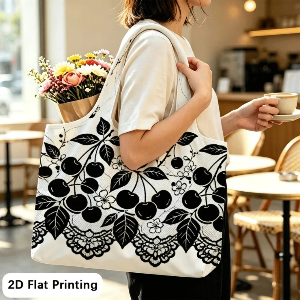 Cherry Blossom Lace Fold small, carry big. Multifunctional shoulder tote bag.