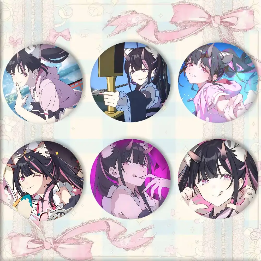 Anime Characters Komazawa Noi C-Cosmic Princess K-Kaguya Badges Round Cosplay Pin Bag Decor Fans Collect Friends Gifts Brooch