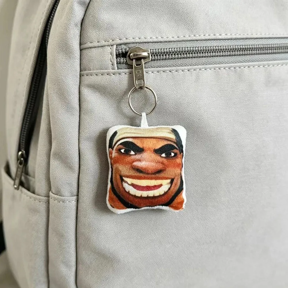1-4PCS 10cm Funny Keychain Pressing Can Make Sound Overwatch 2 Hero Maugaloa Malosi Mauga‌ Pendent Bag Decor view 2