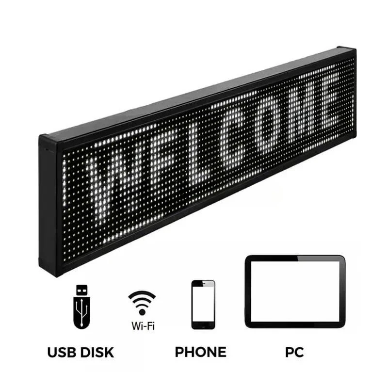 White Red Green RGB LED Digital Billboard Outdoor Programmable Touch Screen 800cd Brightness for Shopping Mall Retail