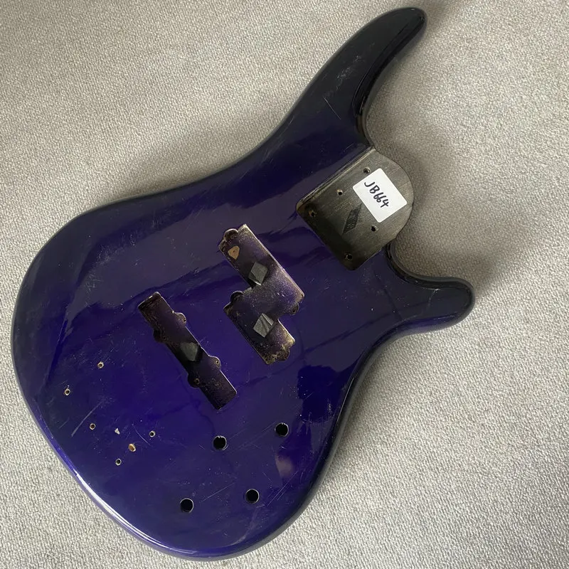 JB664 Color azul marino 5 o 6 cuerdas guitarra eléctrica bajo cuerpo madera maciza pastillas PJB activas mano derecha DIY y piezas de repuesto