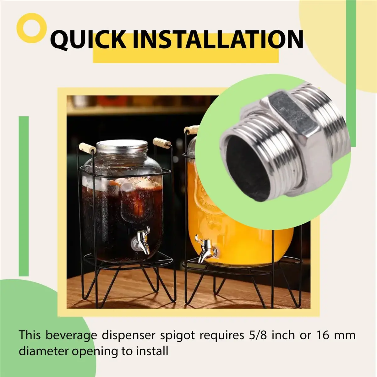 Robinet de distribution en acier inoxydable Diandian pour brassage maison, fermenteur, vin, bière pression, distributeur de jus, réfrigérateur à boissons, fûts