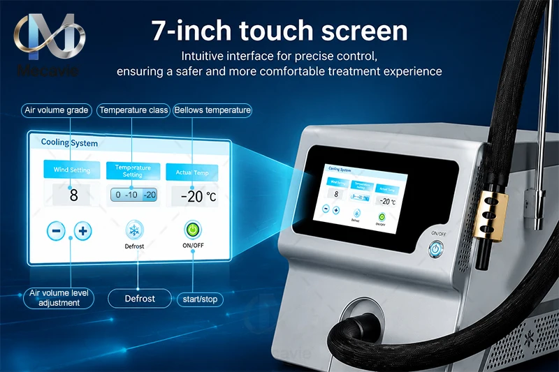 CMP‑CL Skin Air Cooling System Cryo Chiller Machine Lowest‑20℃ Reduce Pain Burn Risk For Tattoo Removal Hair Removal Laser Thera