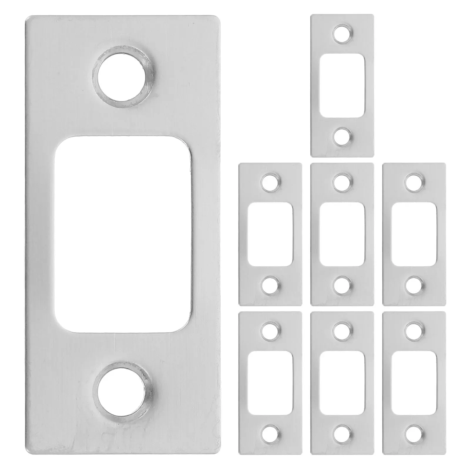8 قطع من لوحة حماية قفل الباب: لوحة سترايك شديدة التحمل من الفولاذ المقاوم للصدأ لتشغيل مزلاج سلس - مثالية للجزء الخارجي الداخلي