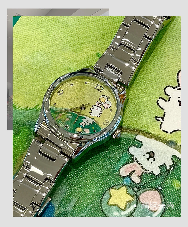 Cute Happy Puppy Watch Female Niche Art High Value Mechanical Women Light Luxury Girls 2025 Student Women's New Model