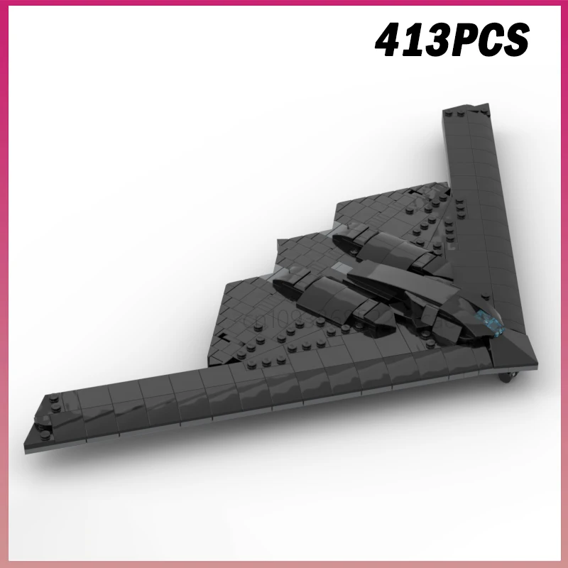 

413PCS MOC-241422 B-2 Ghost Strategic Bomber US Air Force Military Fighter Model Building Blocks Bricks Toy Kids Adult Xmas Gift