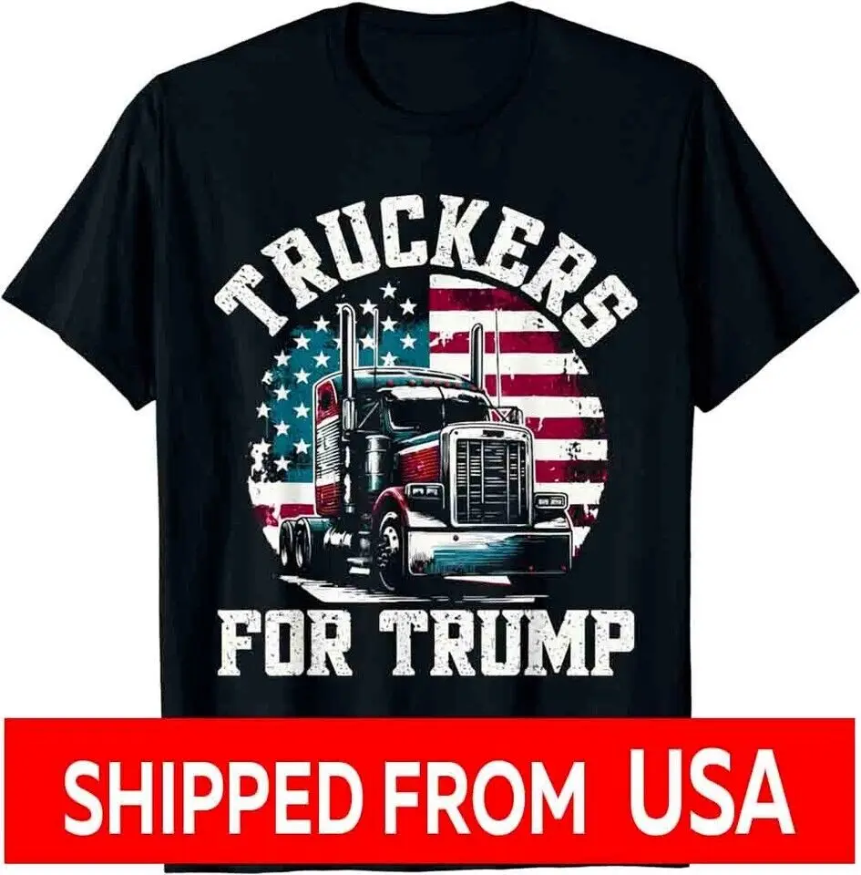 

Футболка Truckers for Trump с американским флагом