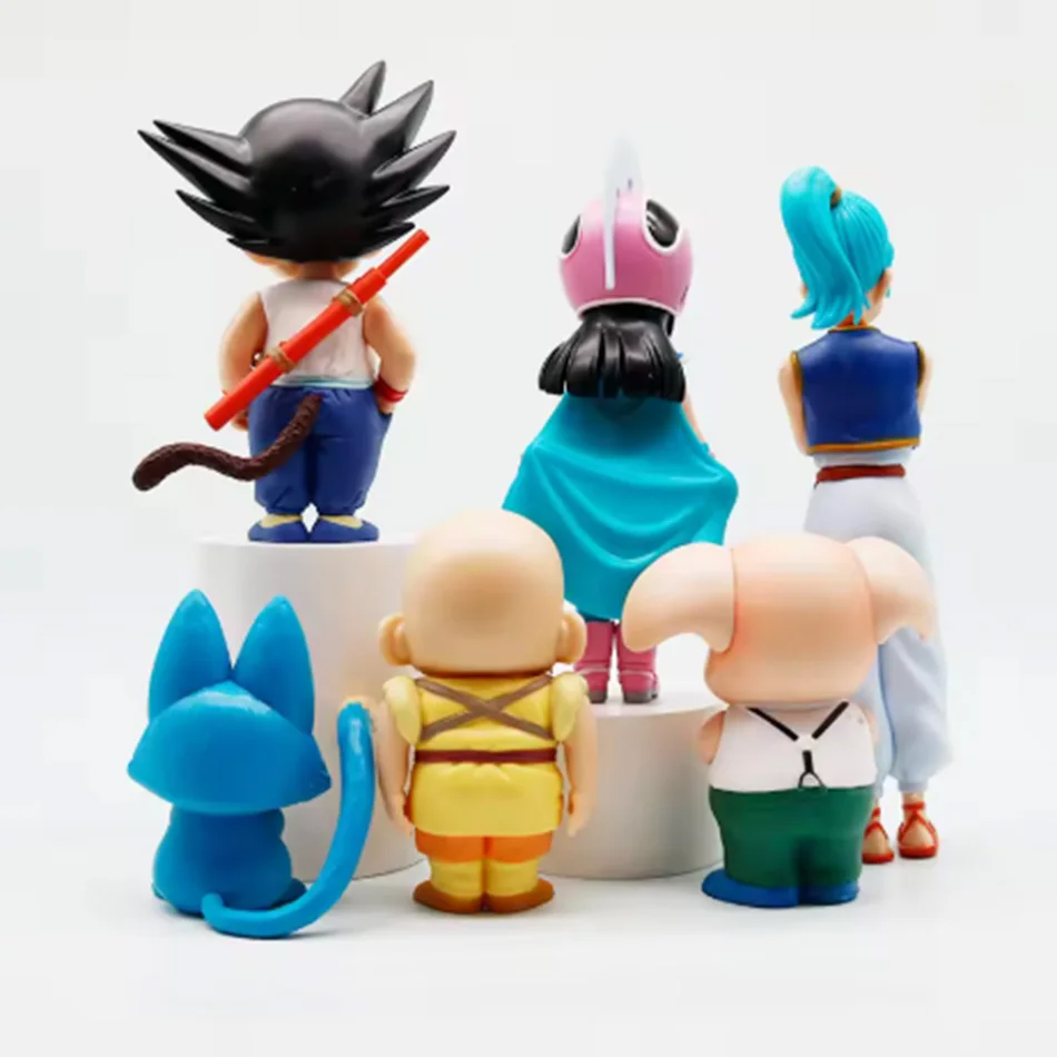 Auf Lager 6 Stück Dragon Ball Z Son Goku Q Version Son Goku Chi-Chi Bulma Puar Krillin Oolong Actionfigur PVC-Modell Weihnachtsgeschenke – Detail 9