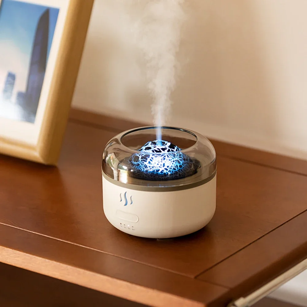1pc Flamme Aroma Diffusor 160ml Diffusor Luftbefeuchter Mit 2 Nebel Modus Mini USB Nebel Flamme Diffusor mit 7 Farben