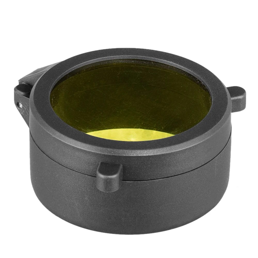 FIRE WOLF 52mm-69mm Flip-Up Scope Lens Cover Yellow Amber Filter Lens Protector for Scopes