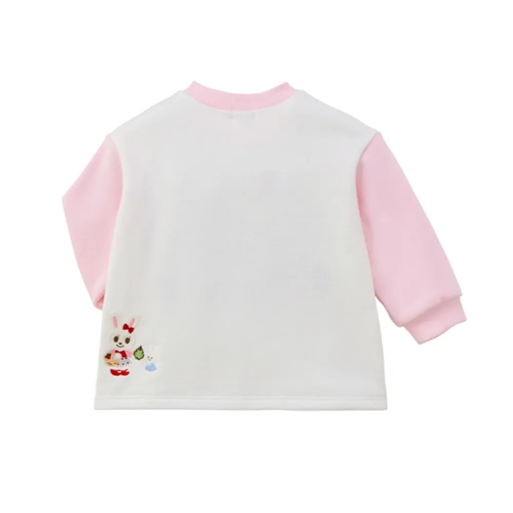 kids girl clothes baby tops Cartoon pattern pink long sleeved T-shirt Simple and comfortable girls' pullover sweater