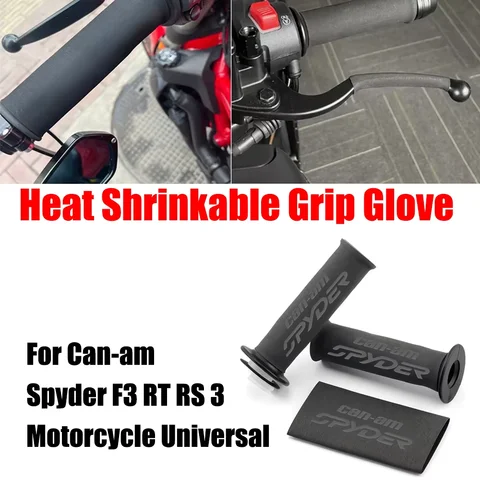For Can-Am Spyder F3 RT RS 3 Can-Am SPYDER Motorcycle Universal Heat Grip Cover Shrinkable Non-slip Rubber Glove