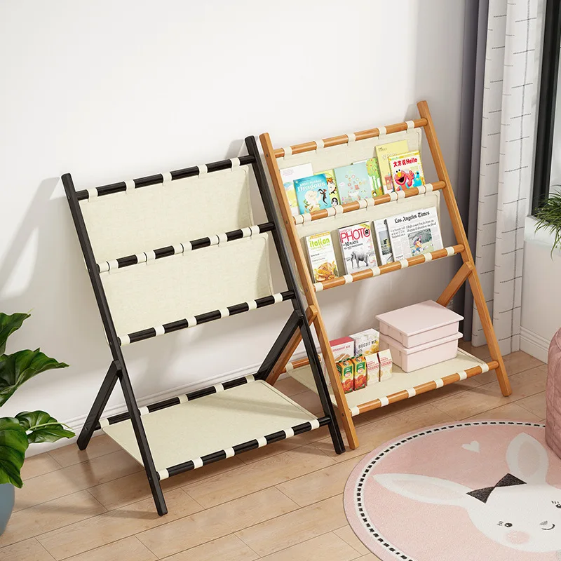 Folding Shelf Magazine Racks Shelves Creativity Storage Vanity Magazine Racks Organizer Bamboo Furniture Scaffali MHSNJ
