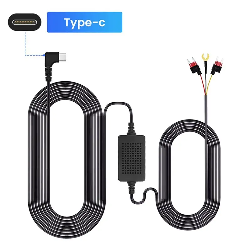 Superior-3X Universal 3.5M Car Dash CAM Wire 12/24V To 5V 3A Vehicle DVR Hardwire Cable Kit Video Camera Recorder Type-C Line