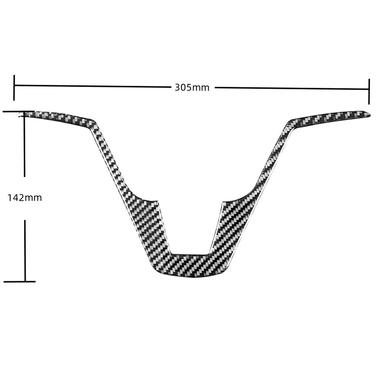 Autocollant de couverture de panneau de volant en forme de U, accessoires d'intérieur en Fiber de carbone pour Honda CRV 2007 2008 2009 2010 2011