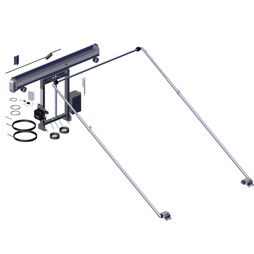 Heavy Duty Roll Off Tarp System with Adjustable Tower Gantry for Hook Lift Dump Trucks 12V Electric Hydraulic Tarping Kit