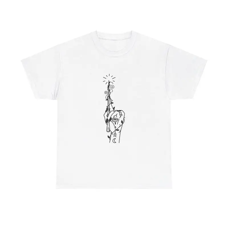 Esoteric Witch Wand T Shirt cool occult magic mystical celestial halloween art