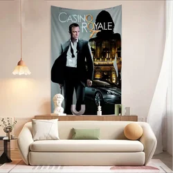 Movie James B-bonds 007 Tapestry Anime Tapestry Hanging Tarot Hippie Wall Rugs Dorm Wall Hanging Sheets