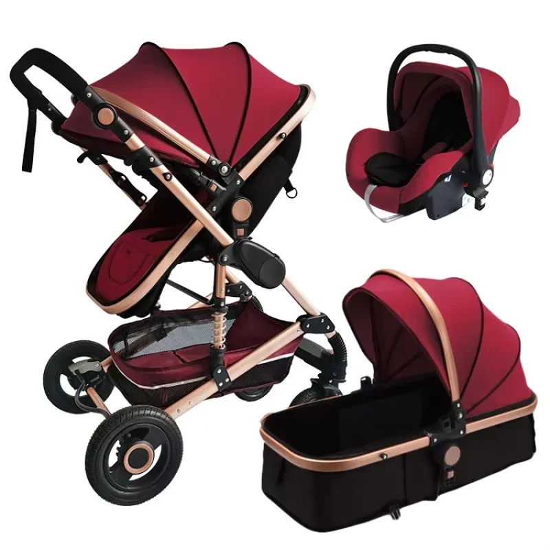 Two-Way Baby Stroller Prams And Stroller Baby Luxury 6 In 1 Baby Stroller