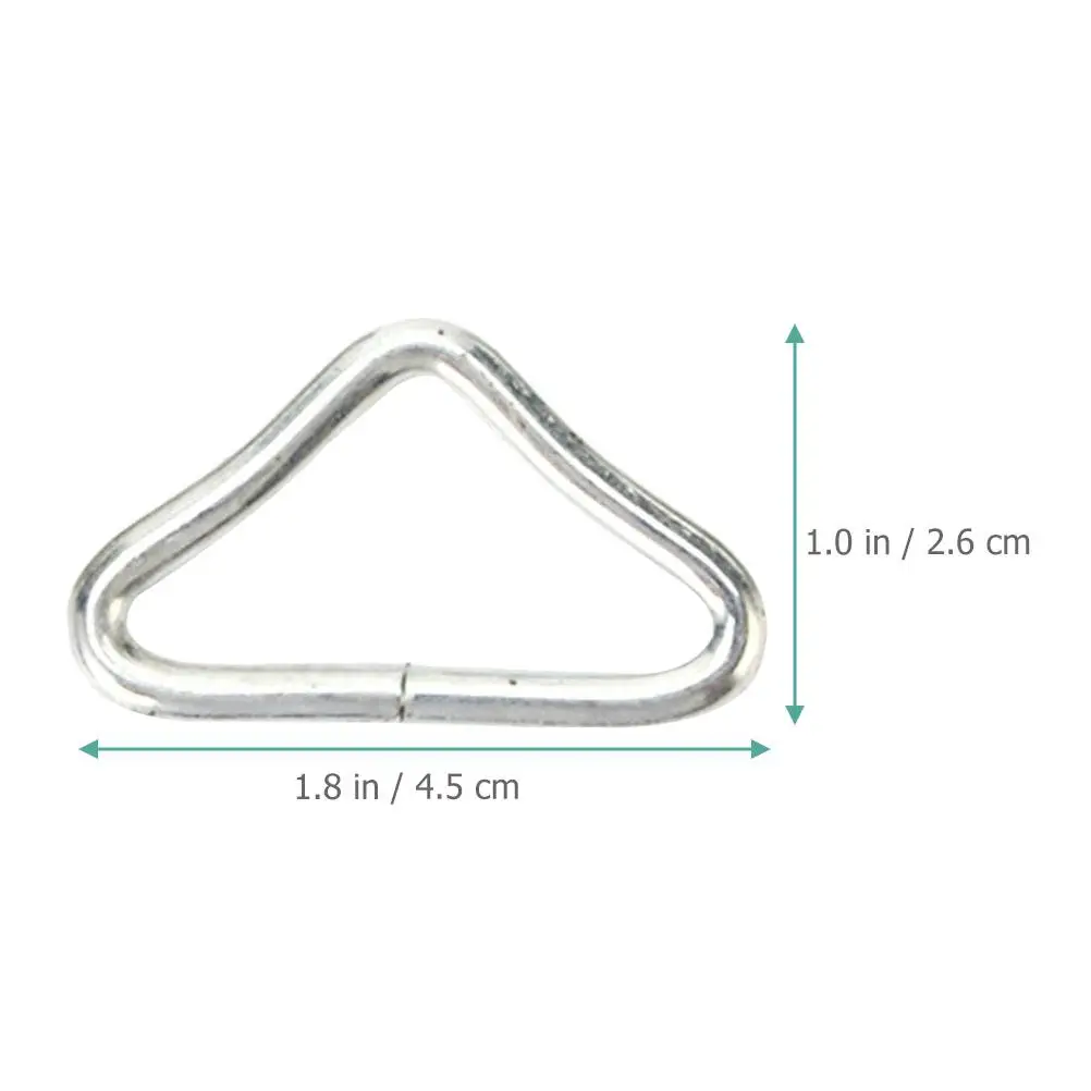 

30 Pcs Wear-resistant Trampoline Parts Triangle Buckle Small Ring Buckles Kids Indoor