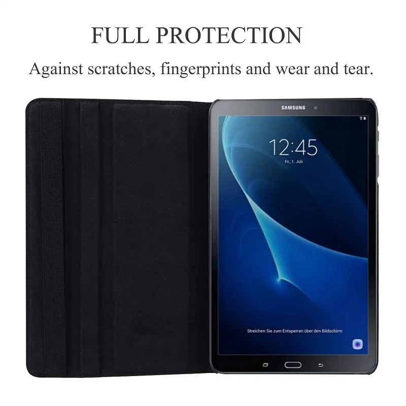 360 Berputar Case untuk Samsung Galaxy Tab A 10.1 2016 T580 T585 Berdiri Penutup Case Kulit PU untuk Samsung Tab a6 10.1 T580N T580N