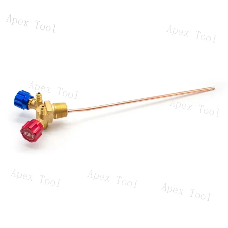 

Refrigerant Recovery Special Valve High and Low Pressure Horn Valve Explosion-Proof Switch 30CM Length Copper Tube QF-13F