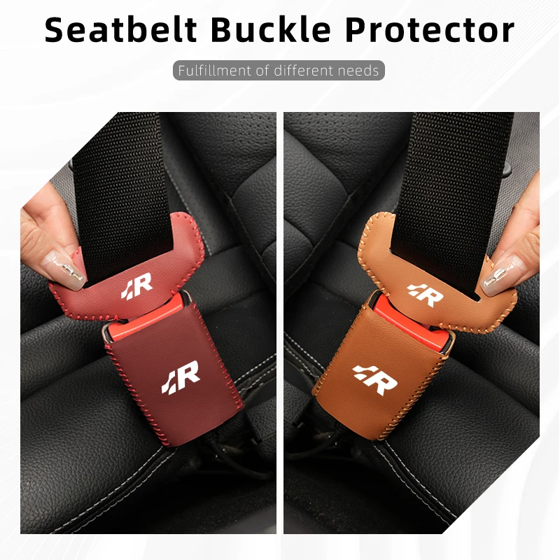 Anti Scratch Car Seat Belt Clip Protector Seatbelt Buckle Lock Cover For VW R Tiguan CC Jetta Polo Golf Passat Scirocco Touareg