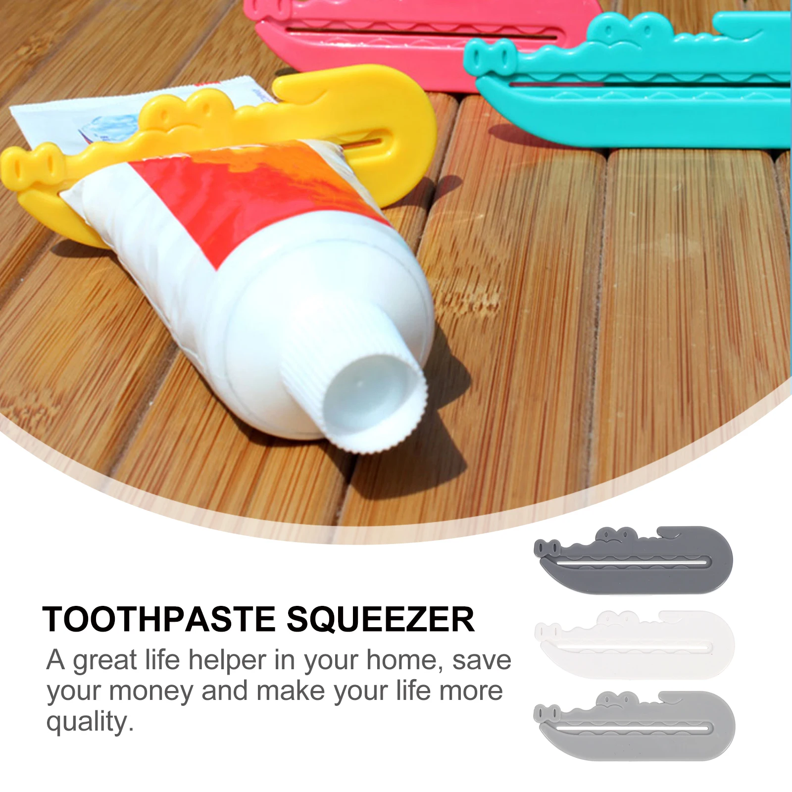 

3pcs Toothpaste Squeezer Manual Extruder Compact Tube Roller For Home Bathroom Use Cream Cleanser Dispenser Durable Pressing