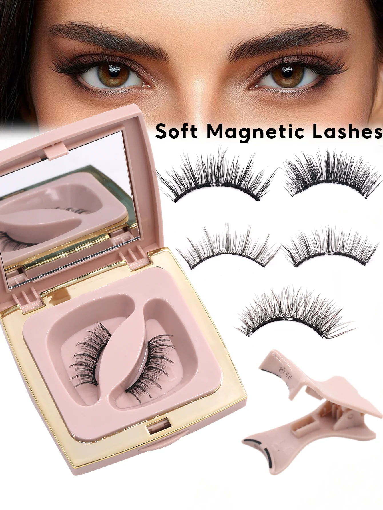 

[Soft Magnetic] FindLove All Designs Magnetic Eyelash False Eyelashes Soft Magnetic Eyelashes Kit Naturally Dense Exquisite Set