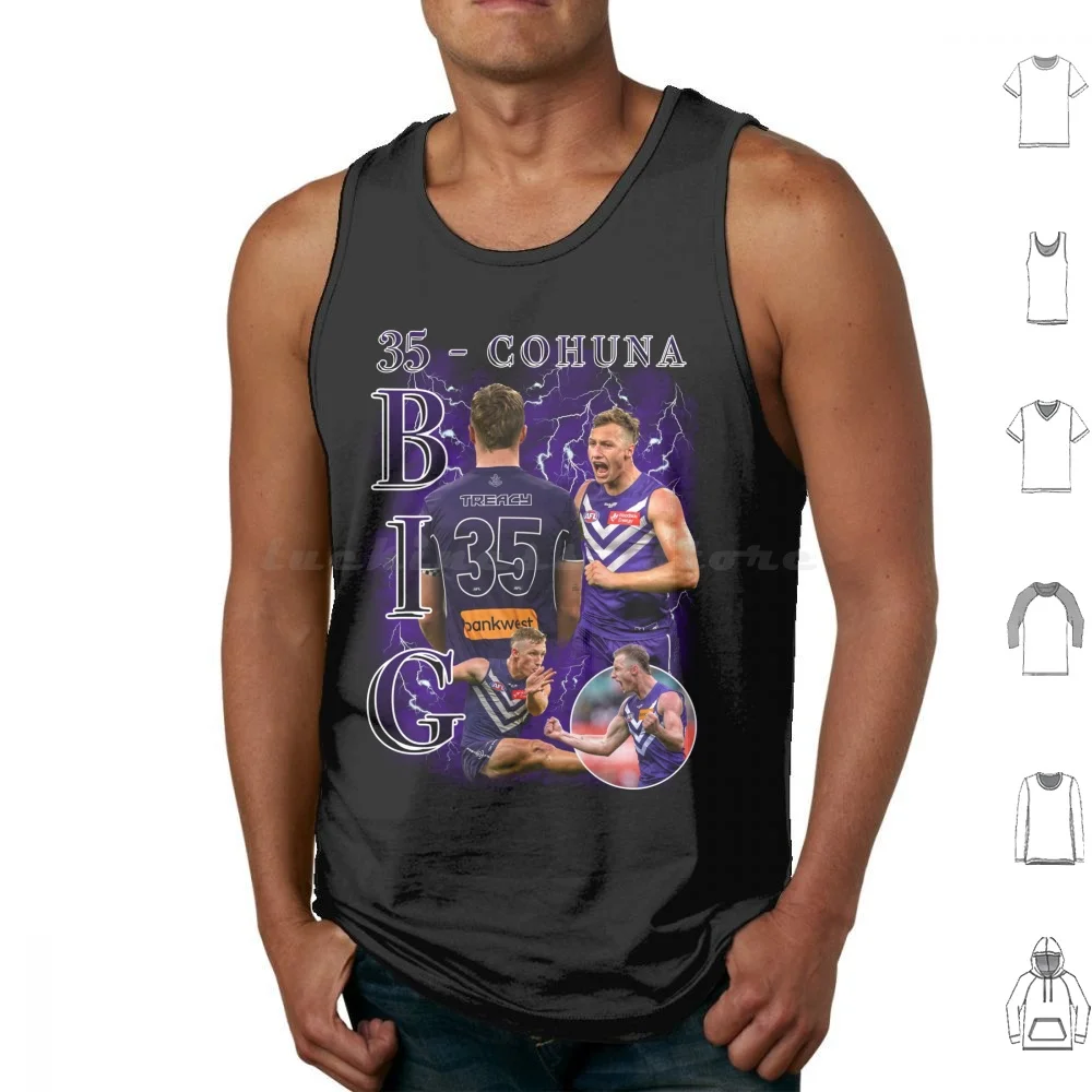 Big Cohuna #35 Tank Tops Print Cotton Sam Sturt O Meara Caleb Serong Sean Darcy Clark Nat Nathan Fyfe Andrew Brayshaw