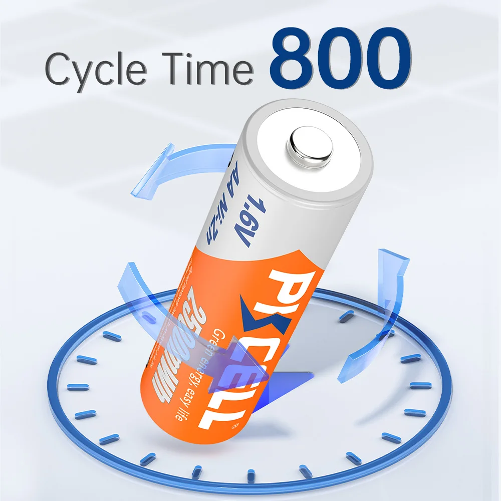 8 قطعة PKCELL 1.6 فولت 2500mWh Ni-Zn AA بطاريات قابلة للشحن بطارية NIZN ألعاب الكاميرا 2A بطاريات AA مع 2 قطعة صندوق حامل البطارية AA