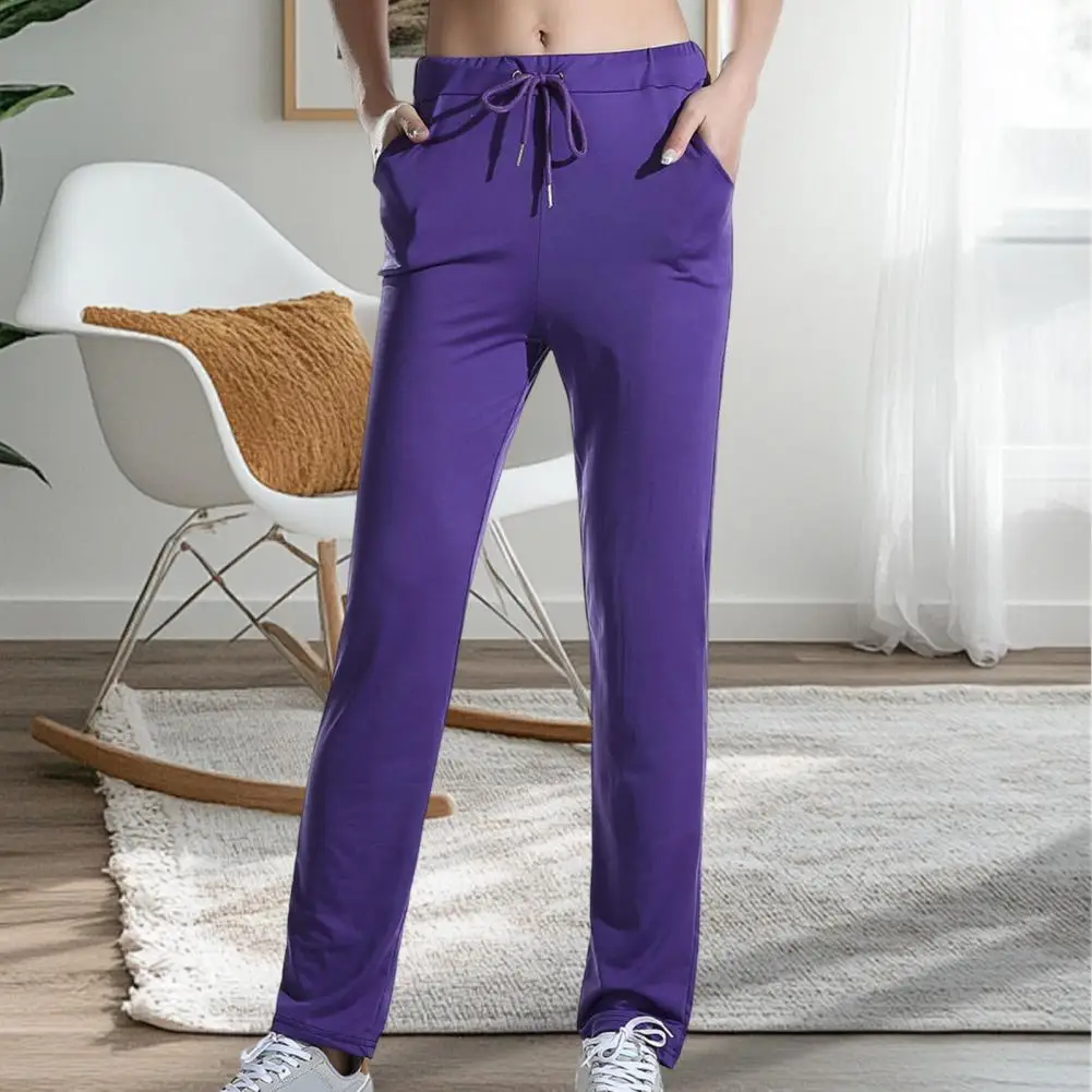 Pantaloni lunghi a compressione atletica attillati Pantaloni da yoga da donna con tasche Leggings fitness con coulisse regolabili casual