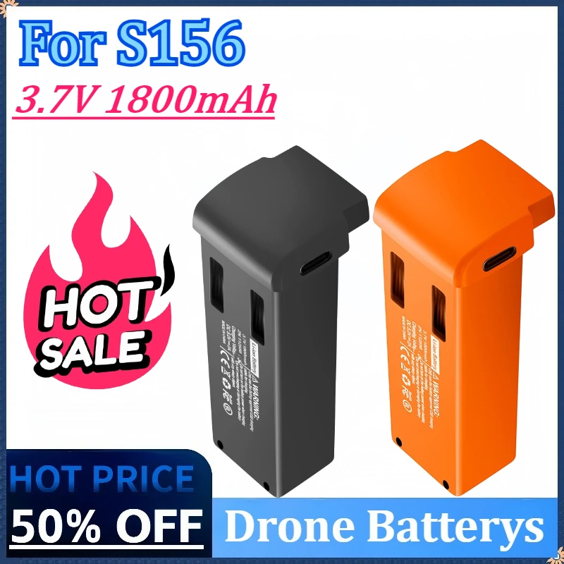 

Upgraded 3.7V 1800mAh Drone Battery Fly 15min Time Replacement for S156 RC Quadcopter Battery Accessory Parts High Quality