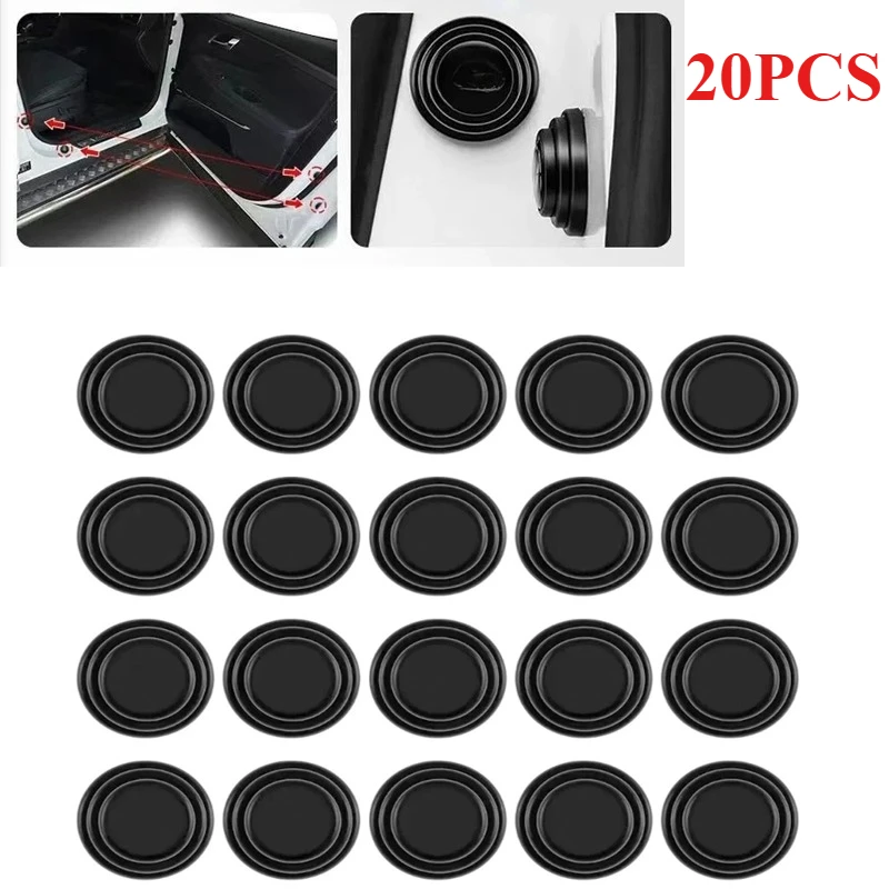 

20Pcs /Lot Car Trunk Sound Insulation Pad Universal Door Shock Absorbing Gasket for VW Shockproof Thickening Cushion Stickers