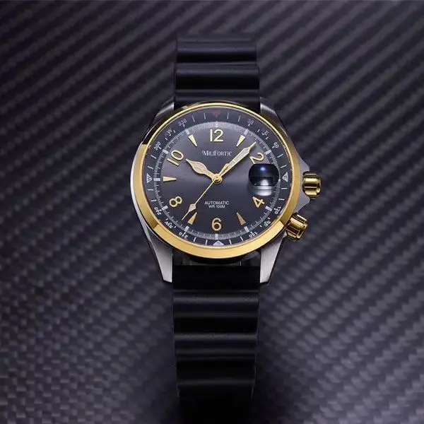 

Мужские автоматические часы Milifortic, 39,5 мм, механические наручные часы, водонепроницаемые, 10ATM, сапфировое стекло, NH35