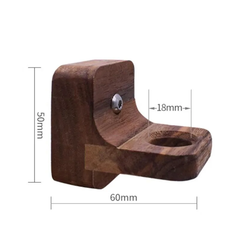 DIY handmade leather craft tool magnetic stand 18MM hole black walnut solid wood leather awl storage rack