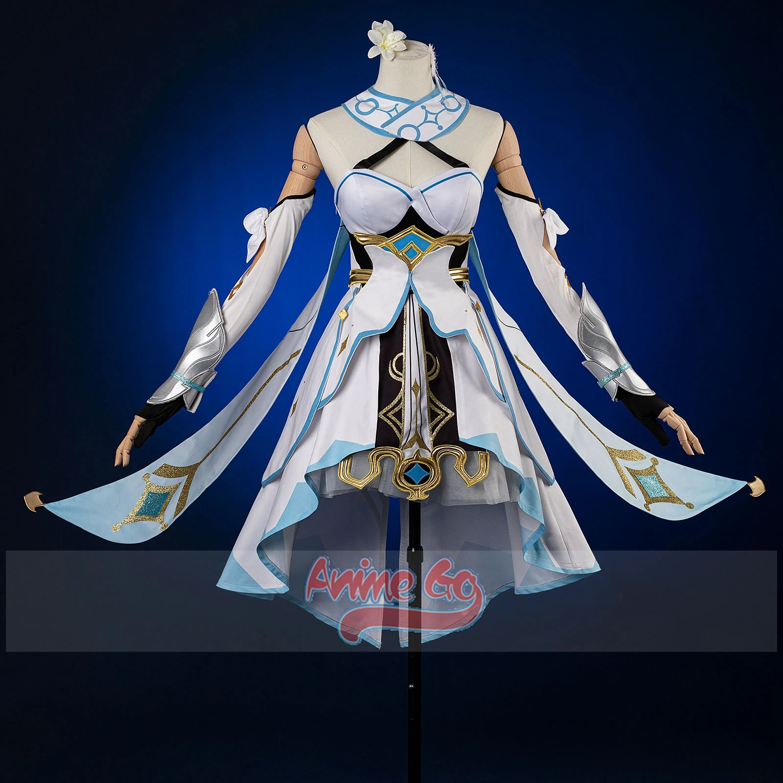 

In Stock Game Genshin Impact Traveler Lumine Cosplay Costume Women Dress Uniform Halloween Upgraded Outfit C02895 AAA