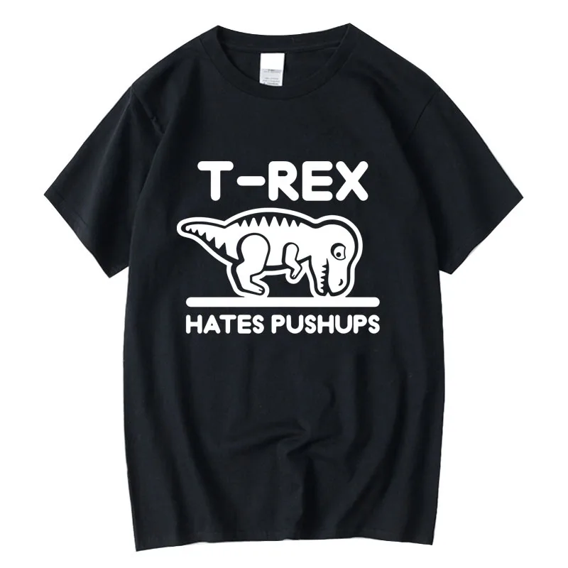 XIN  Men's T-shirt 100% Cotton Funny Dinosaur Print Top Quality Hand-painted Customizable Design Casual Fashion Shirt