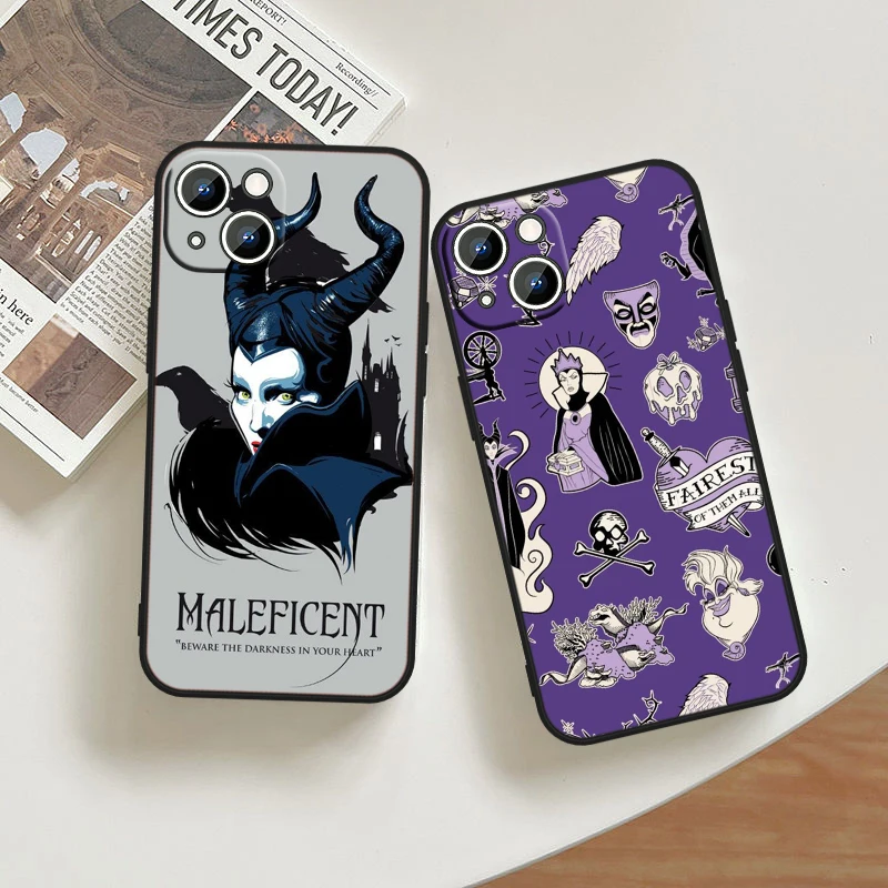 Disney Poison Queen Cool For iPhone 15 14 13 12 11 XS XR X 8 7 6 6S 5 5S Pro Max Plus Black Cover Phone Case