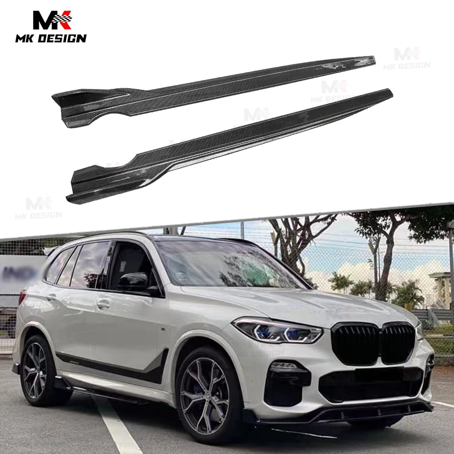 

Carbon Fiber Side Skirts Extension Lip Aprons for BMW X6 G06 X5 G05 2018-2022 K Style Side Skirts Car Accessories