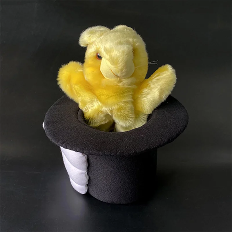 

Rabbit in Hat Puppet (Brown/Yellow) Magic Tricks Cute Little Bunny Appearing Magia Stage Illusions Gimmick Mentalism Comedy Prop