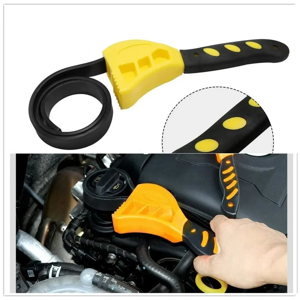 Universal Rubber Strap Adjustable Wrench , Use as Jar Opener, Pipe Wrench, Rubber Strap Wrenches Used by Mechanics, Plumbers