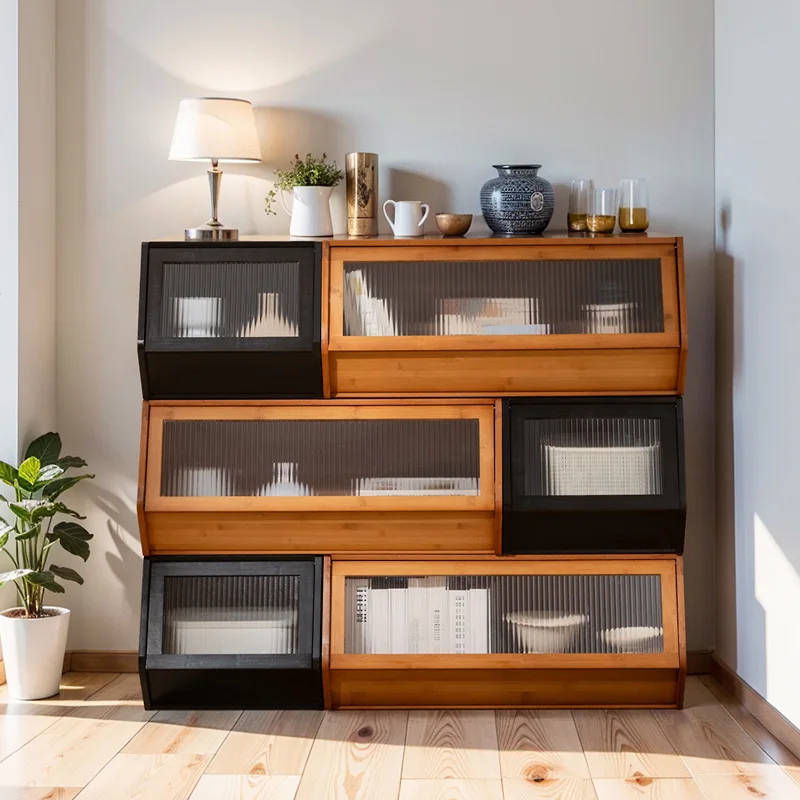 Bookshelf Shelf Floor-to-ceiling toy storage Book cabinet Locker Living room can be stacked Modular