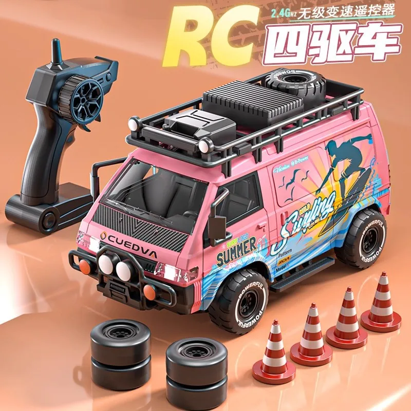 RC minibus high speed 4wd drift off road remote control car with led light chageable tires electronic Racing vehicle usb charge