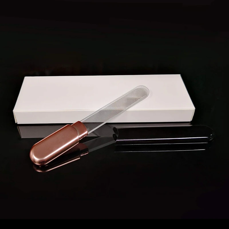 Nail File Buffer Suitable for Crystal Diamond Salon Natural Premium Glass Nails File Christmas Gift for Women and Man