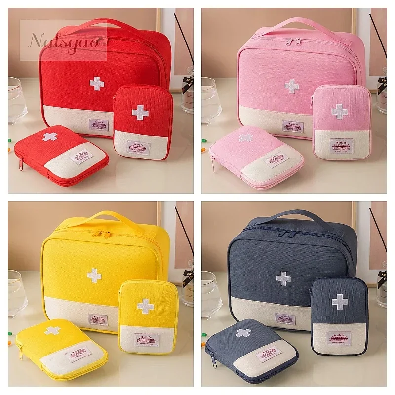 3 Pcs/set Portable Medical Storage Bag Camping Emergency First Aid Kit Organizer Home Outdoor Travel Carry On Luggage Bags