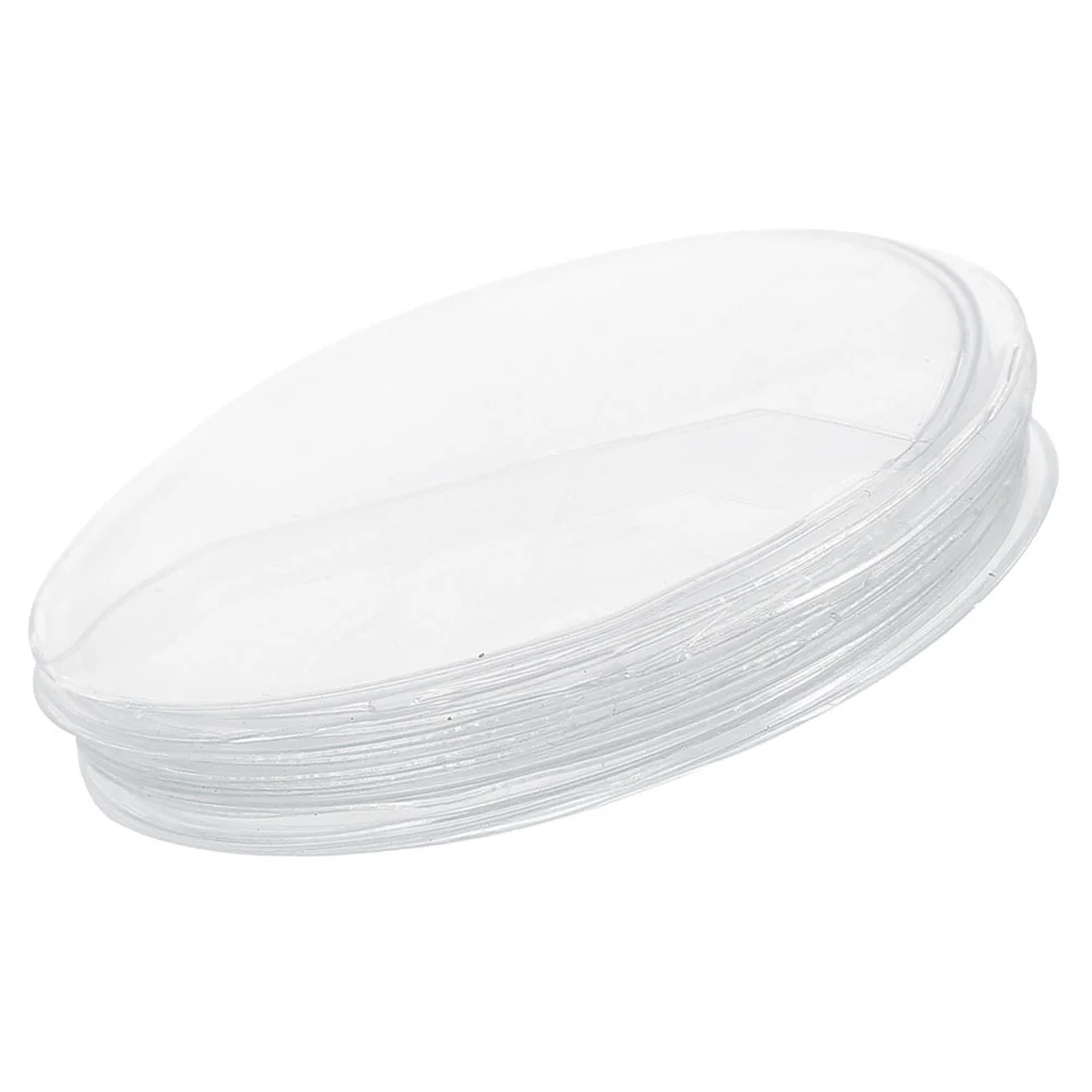 

20 Pcs Protective Case Round Badge Covers Shape Protector Coin Clear Pvc Medal Display