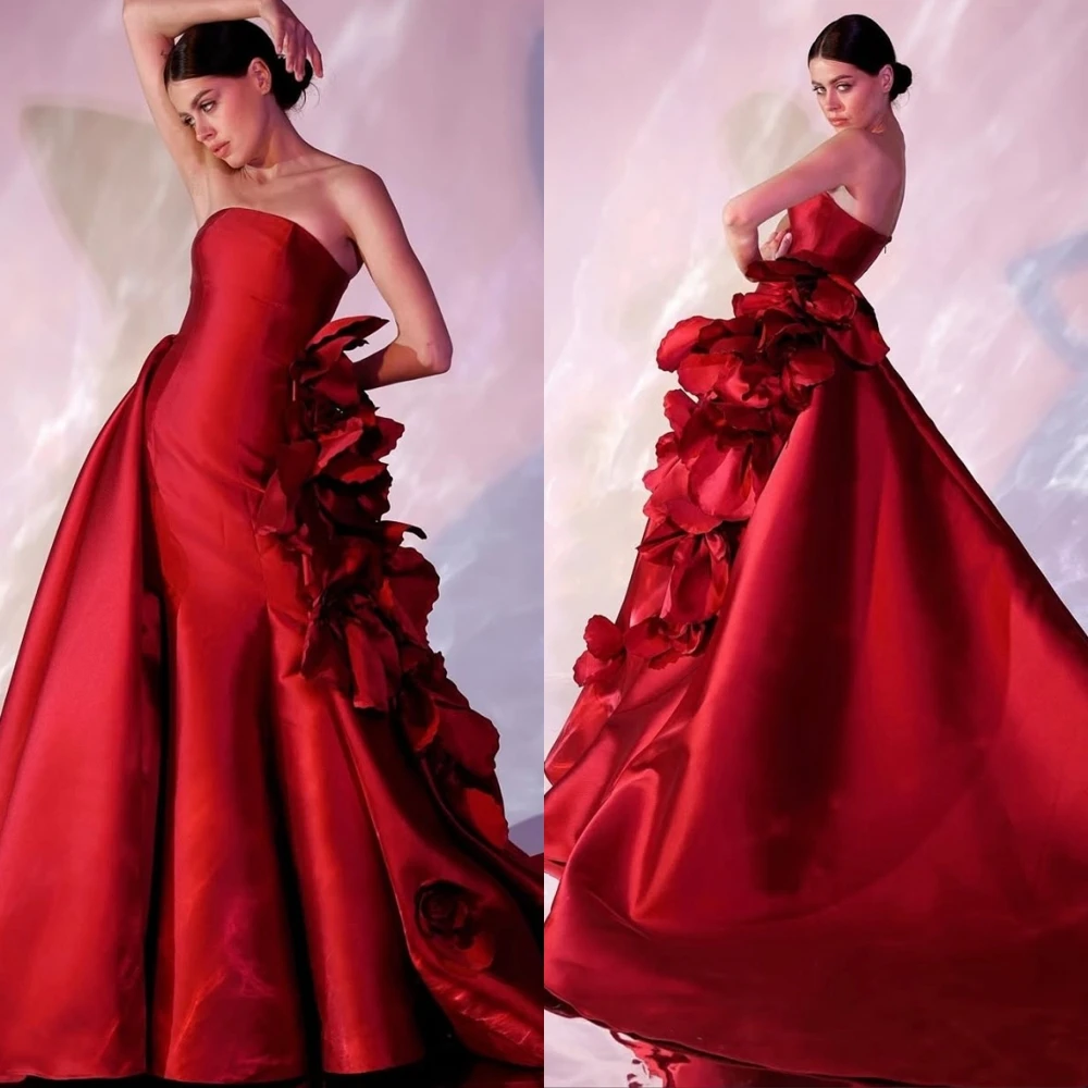 

Изысканное вечернее платье без бретелек по индивидуальному заказу, классическое коктейльное платье со шлейфом часовни, модные платья без рукавов для особых случаев